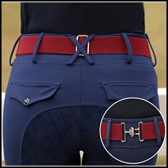 1.5 Inch Elastic Equestrian Belt, Stretchable Waist Belt for Women main image 5